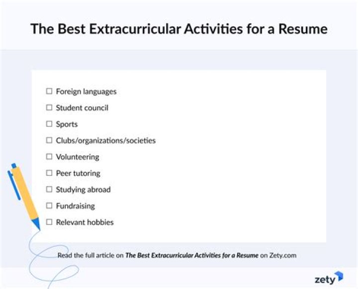 Do you have entry-level examples of extracurricular activities on your resume?