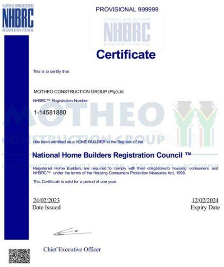 Does Nhbc issue completion certificate?