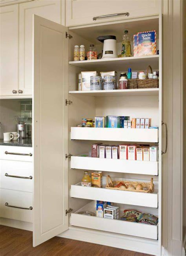 How deep is a pantry cabinet with pull out shelves?