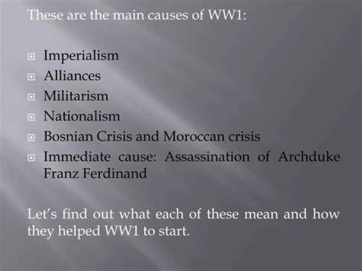 How did crisis cause ww1?