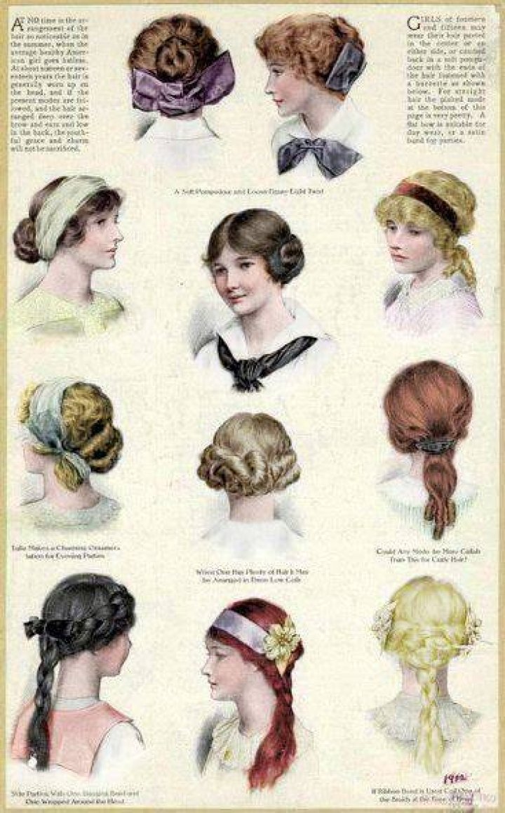 How did Edwardian women wear their hair?