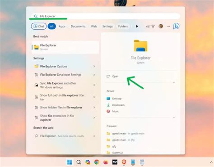 How do I get File Explorer to open to a specific folder?