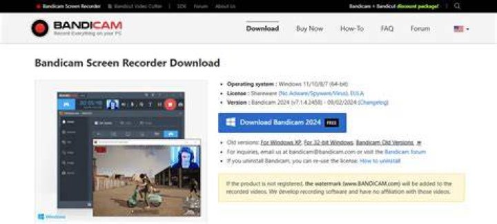 How do I install full version of Bandicam for free?