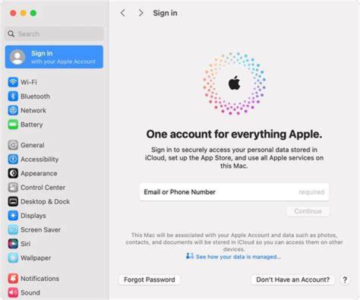 How do I manage accounts on my Mac?