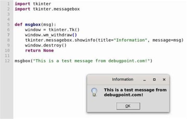 How do I open a message box in Python?