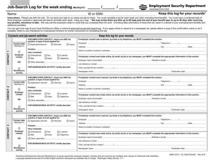 How do I submit a work search log for unemployment?