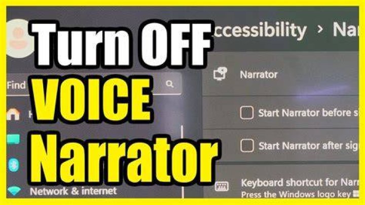 How do I turn off narrator on Comcast?