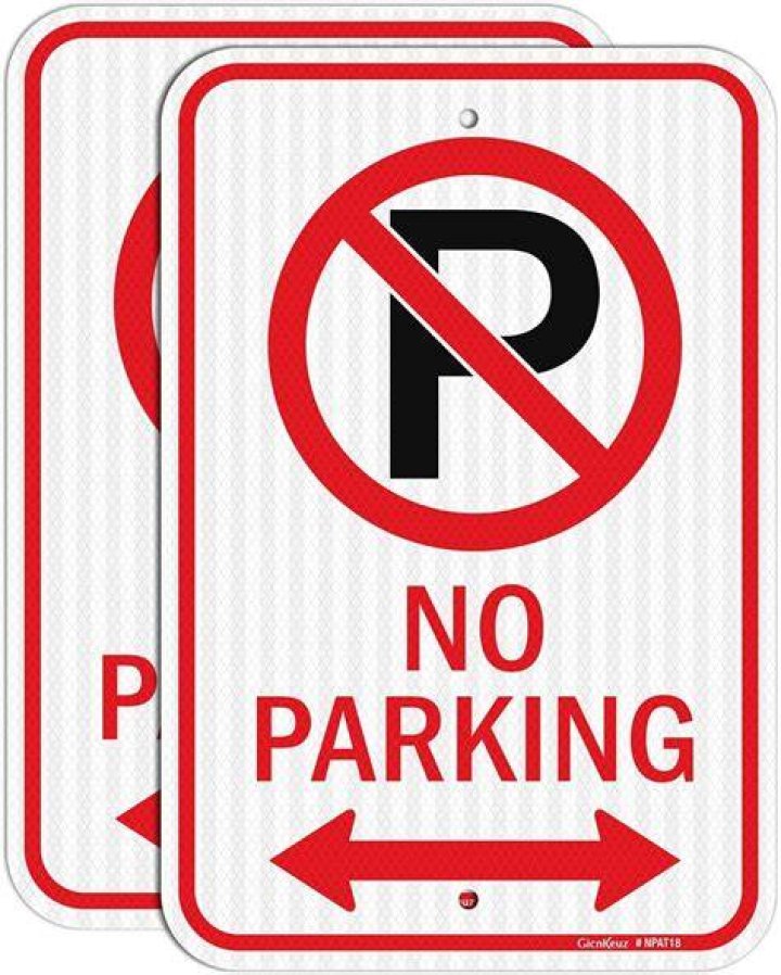 How do no parking signs with arrows work?