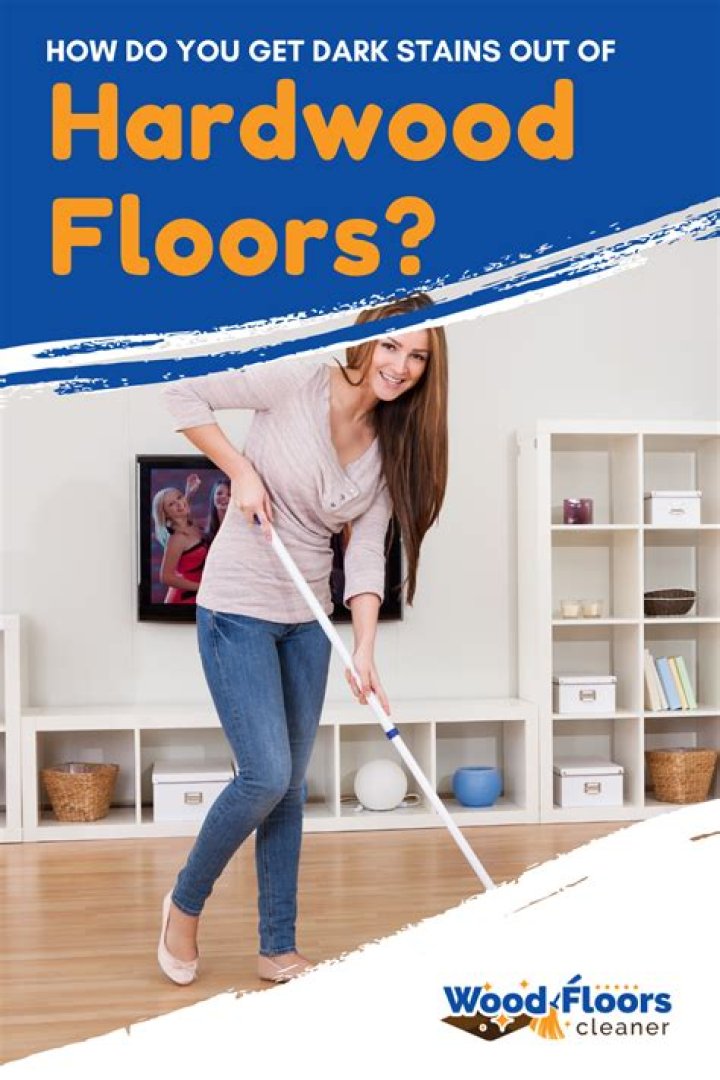 How do you get dark stains out of hardwood floors?