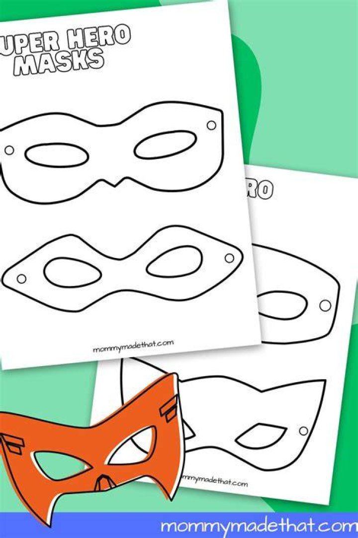 How do you make a superhero mask template?