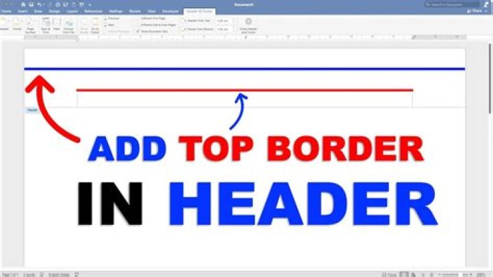 How do you make a top border in Word?