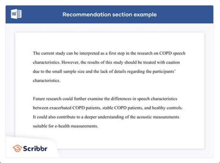 How do you write recommendations and suggestions?