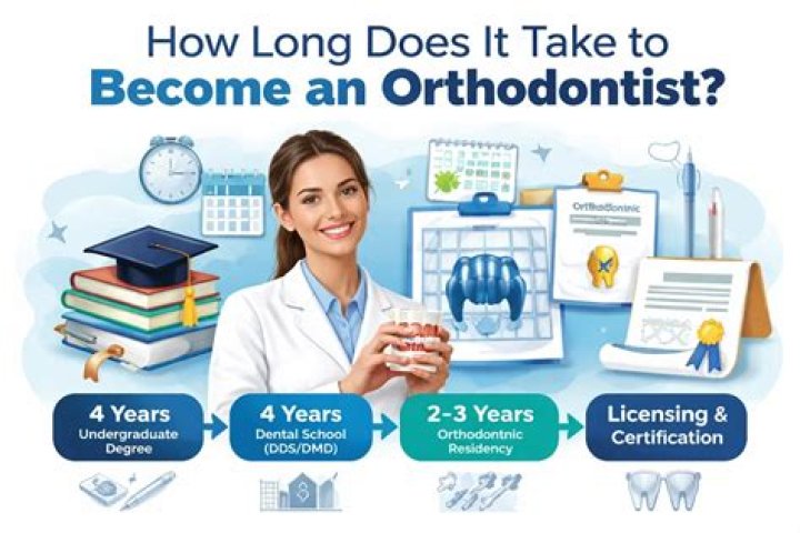 How many years does it take to become an orthodontist in Germany?