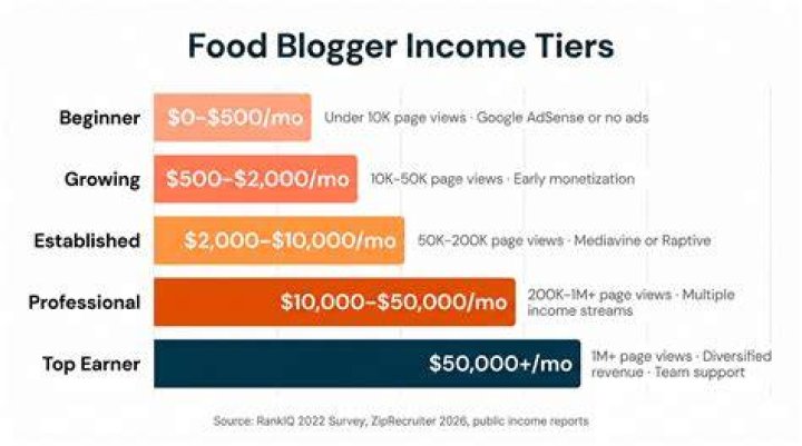 How much do food bloggers make 2020?