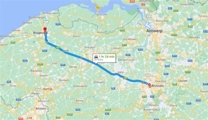 How much does it cost to get from Brussels airport to Bruges?
