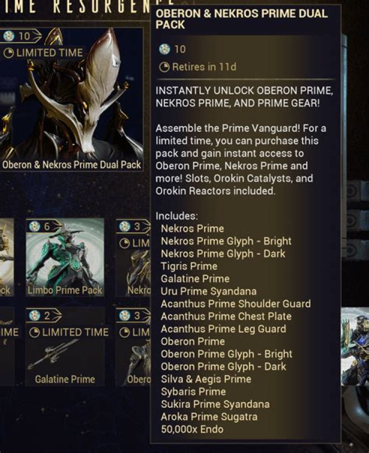 How much is Oberon Prime blueprint worth?