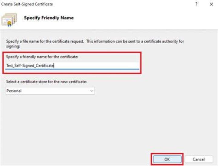 How to create a self signed certificate in IIS?