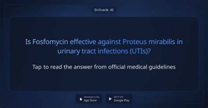 Is fosfomycin effective against Proteus?