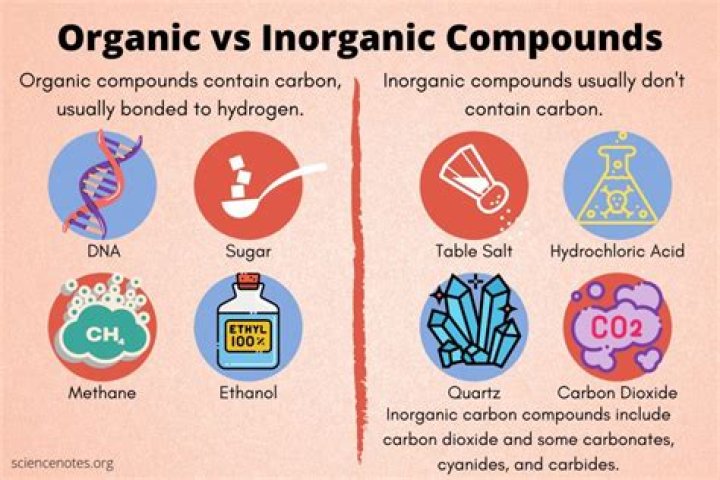 Is water organic or inorganic compounds?