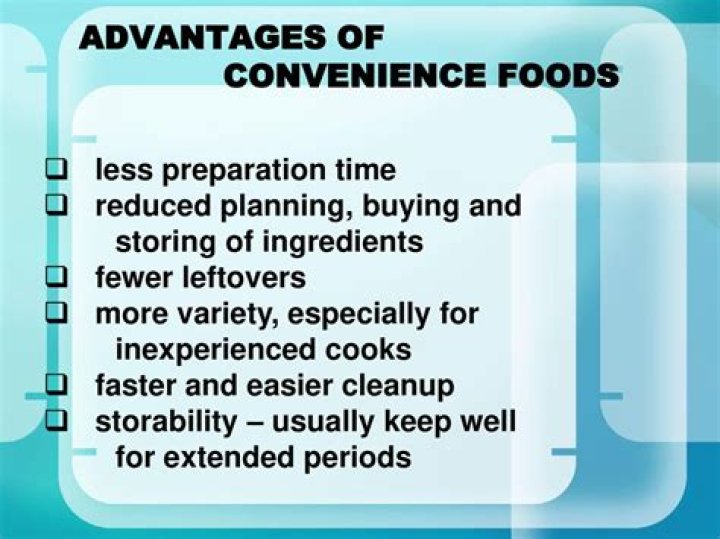 What are 10 convenience foods?