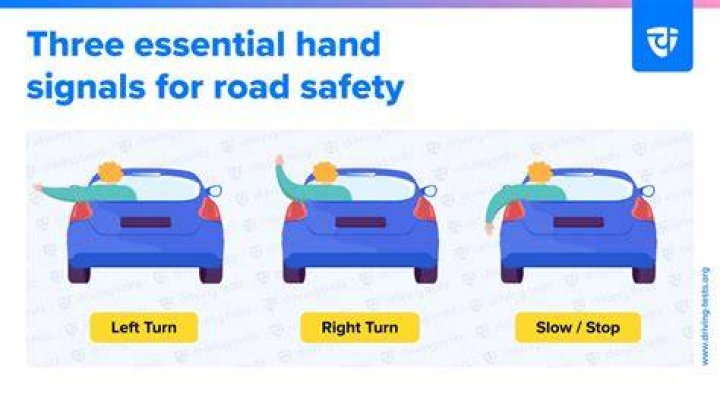 What are the 3 arm signals a driver can use?