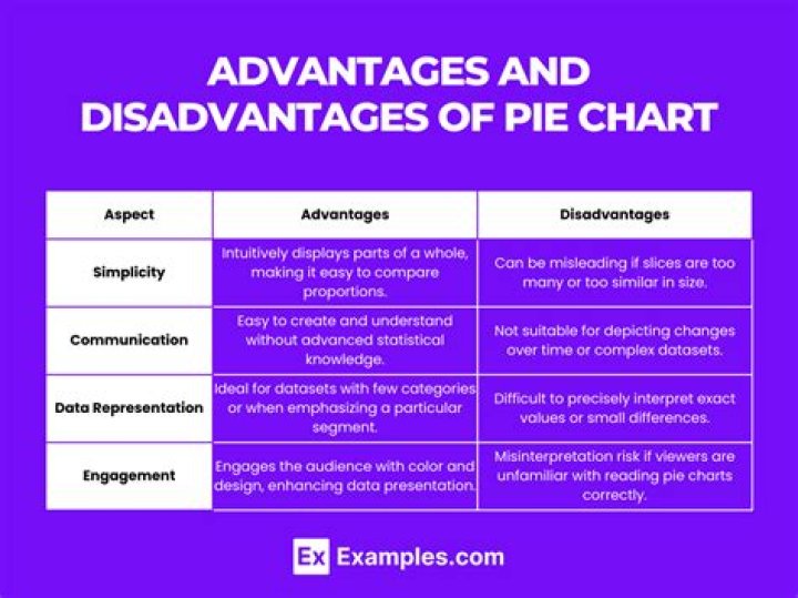 What are the advantages and disadvantages of using pie charts?