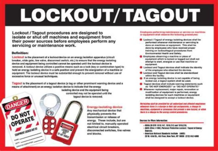 What are the requirements for lockout/tagout devices?