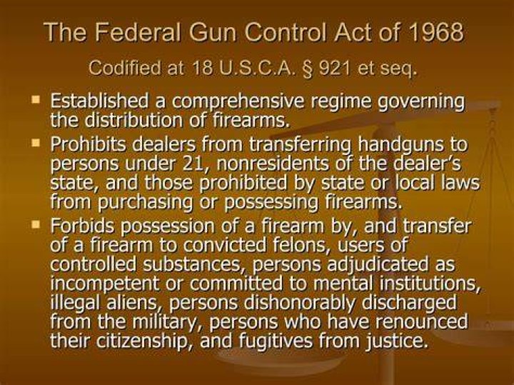 What caused the Gun Control Act of 1968?