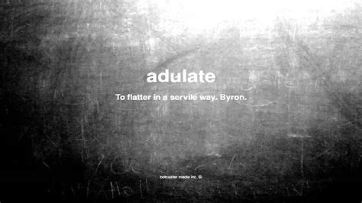 What does Adulate mean?