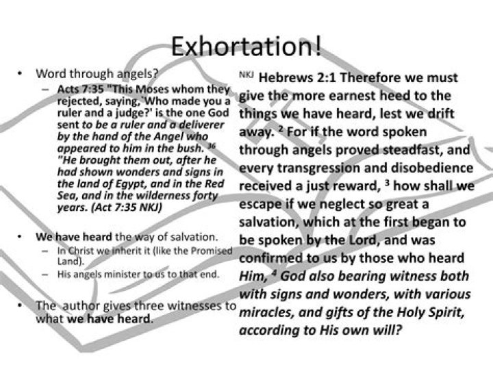 What does exhortation mean biblically?