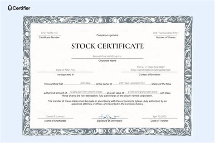 What is a capital stock certificate?