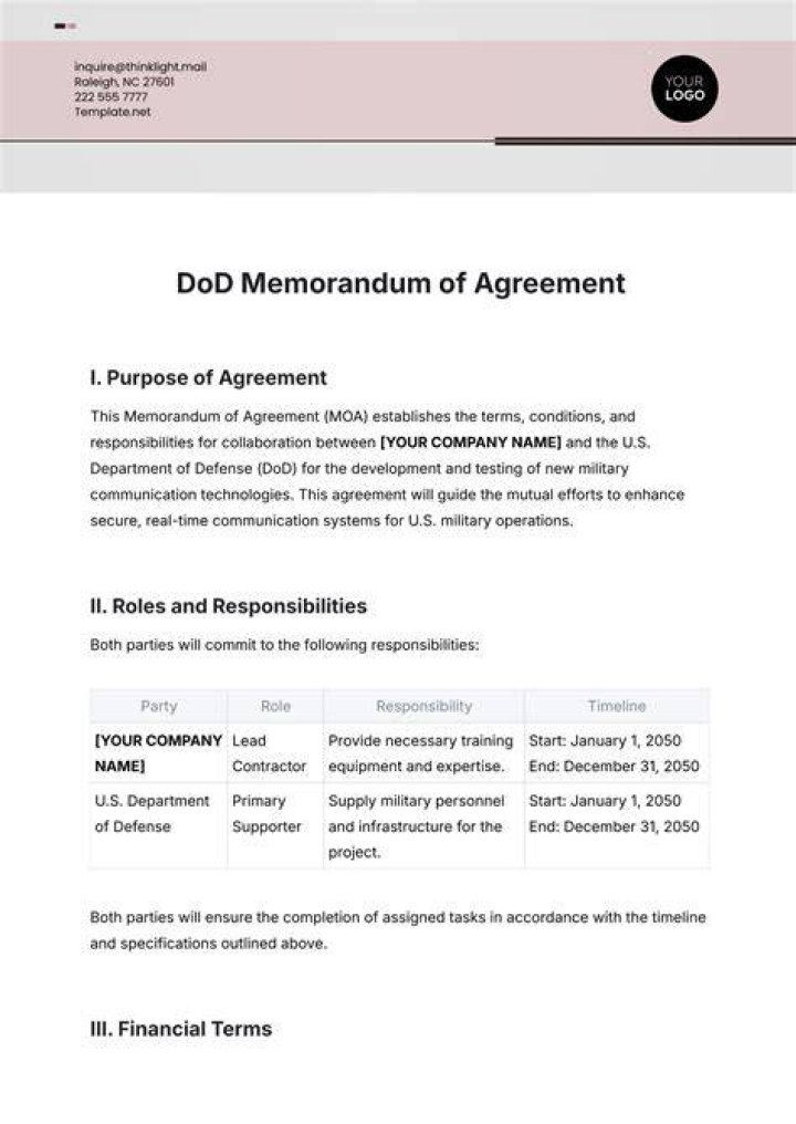 What is a DOD memorandum?