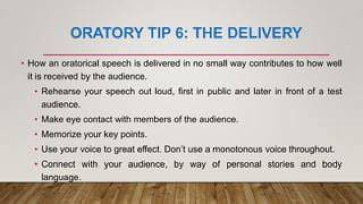What is an oratorical speech?