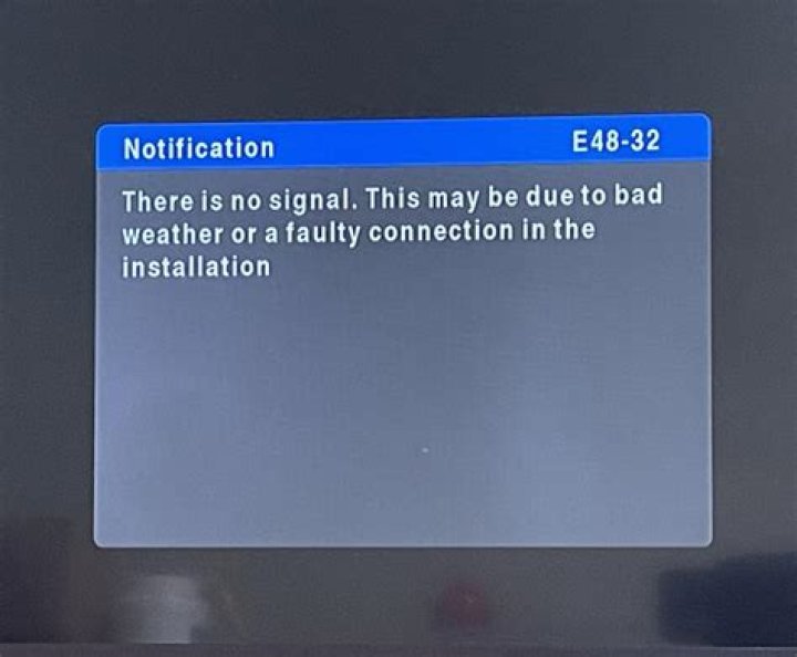 What is error BE1 on DStv?