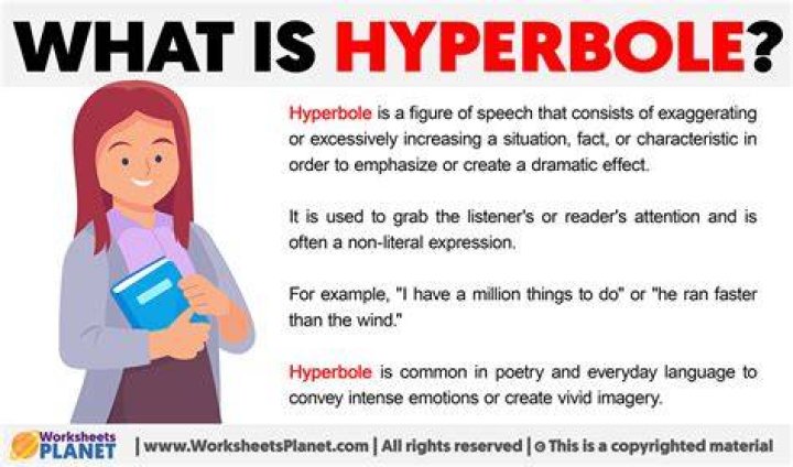 What is hyperbole and example?