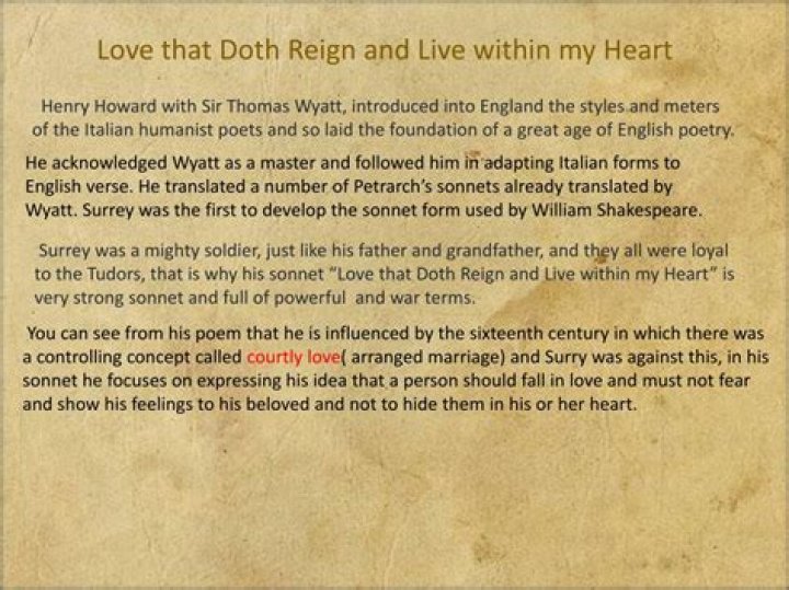 What is love that doth reign and live within thought?