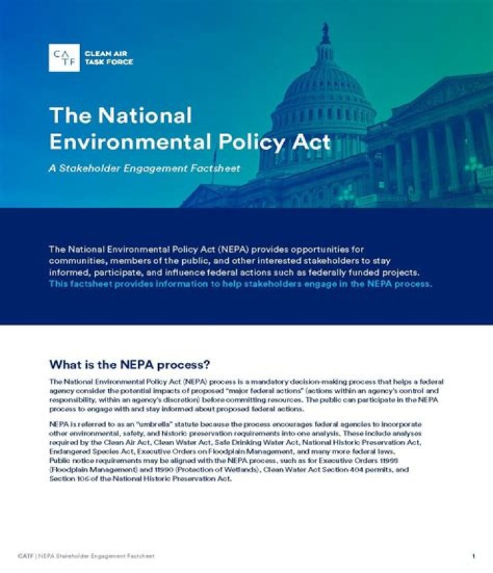 What is national environmental policy?