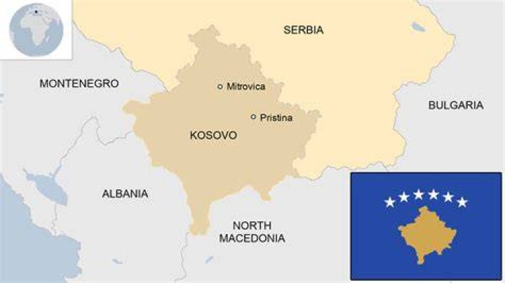 What is the land area of Kosovo?