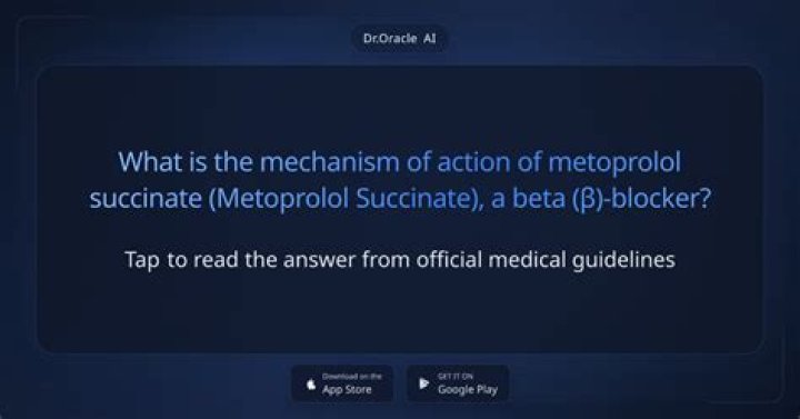 What is the mechanism of action of metoprolol succinate?
