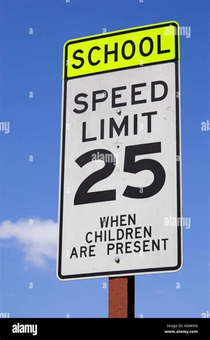 What is the speed limit in a school zone?