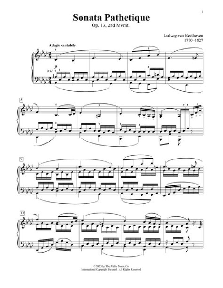 What piano grade is Pathetique Sonata?