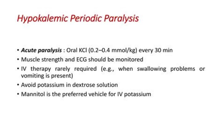 What triggers hypokalemic periodic paralysis?