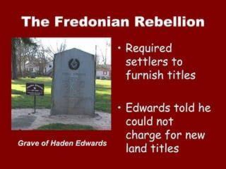 What was the goal for the fredonian rebellion?