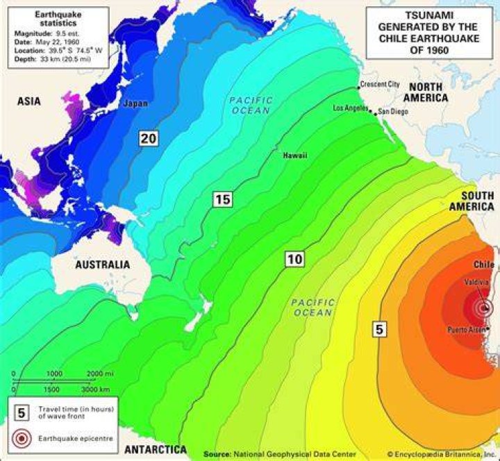 What was the richter scale of the Chile earthquake 1960?