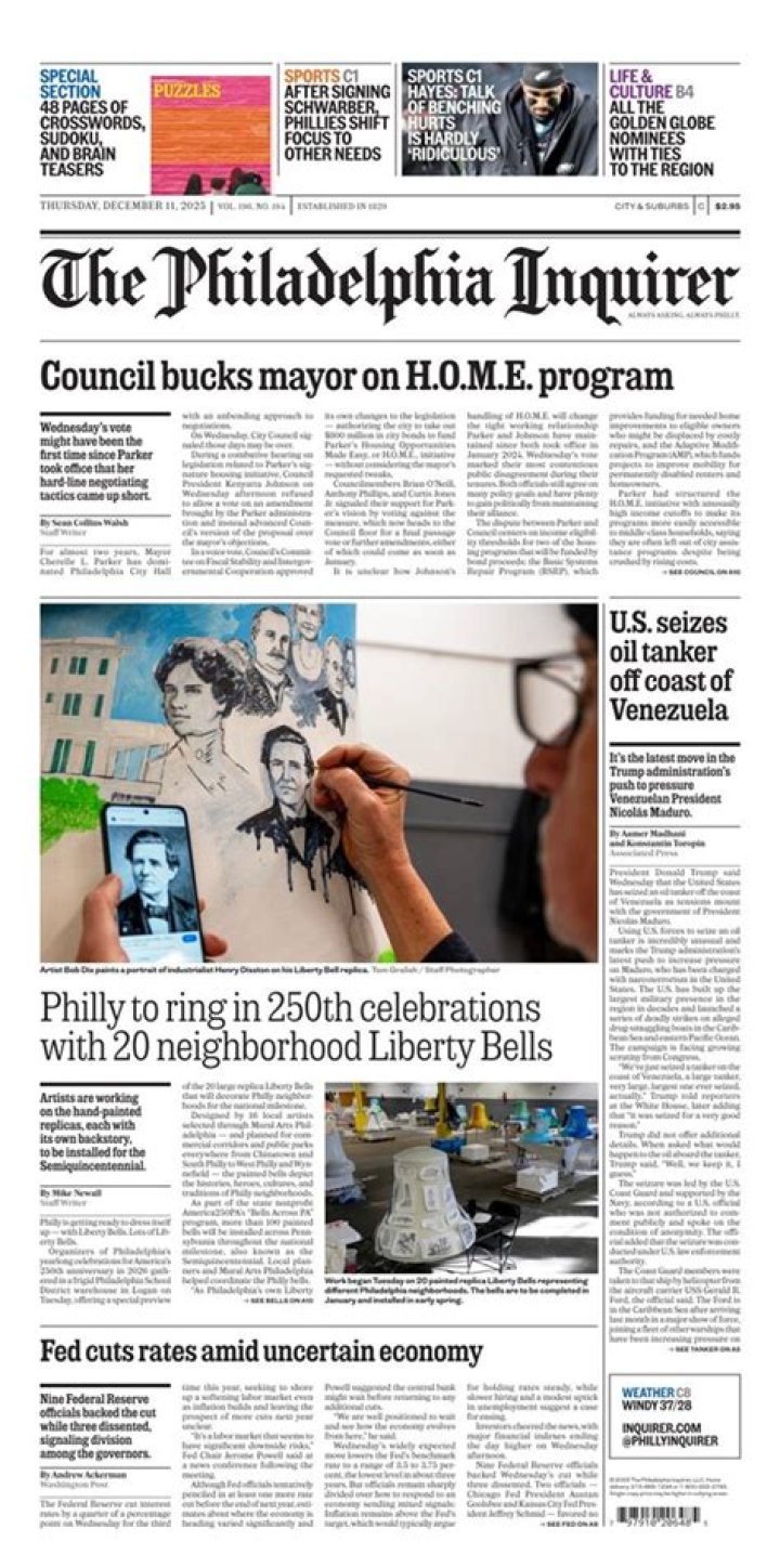 Where can I get the Philadelphia Inquirer?