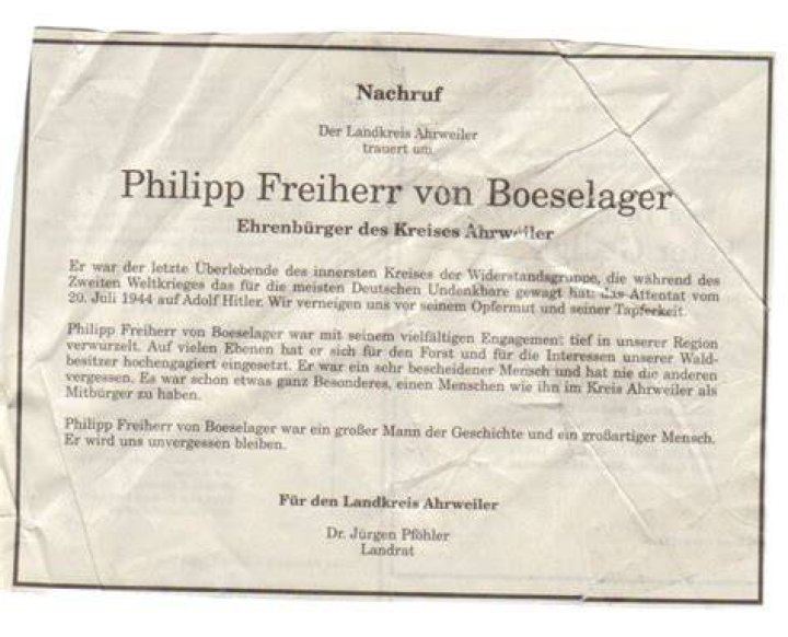 Where was Philipp von Boeselager born?