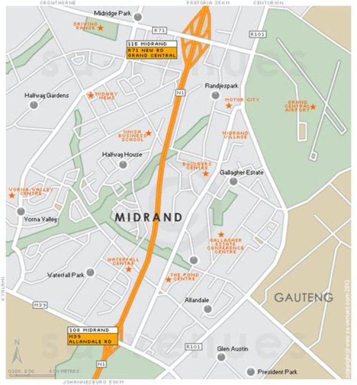 Which district is Midrand?