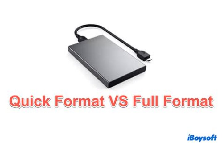 Which is better quick format or full format?