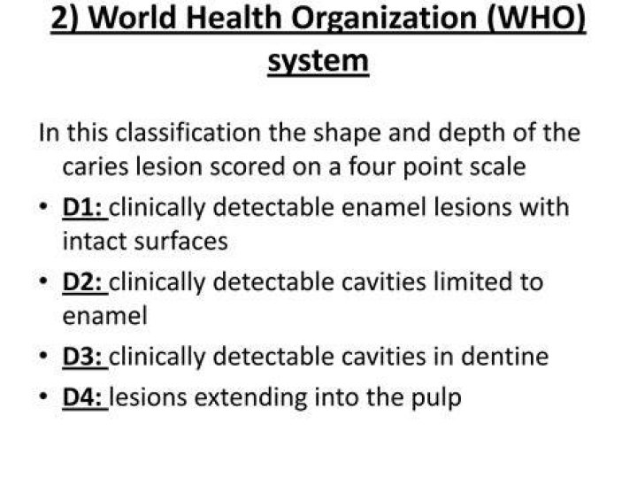 Who caries classification D1 D2 D3 D4?