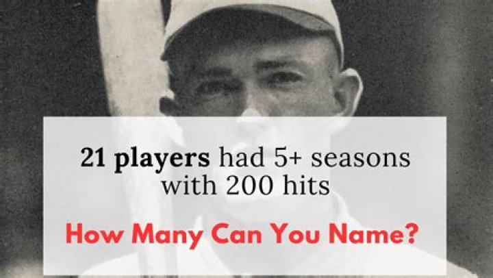 Who has the most 200 hit seasons in baseball?